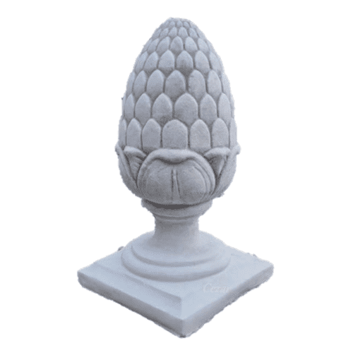 Decoratieve Dennenappel Finial van Beton 54 cm