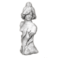 Betonnen Borstbeeld Victoria 53 cm