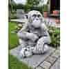 Betonnen tuinbeeld Chimpansee groot 50 cm