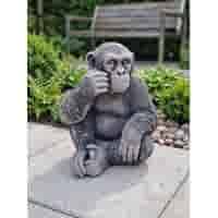 Betonnen tuinbeeld Chimpansee klein 36 cm