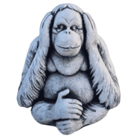 Betonnen orang-oetan beeld horen 22 cm