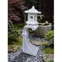 Decoratieve Japanse lantaarn van beton 136 cm hoog