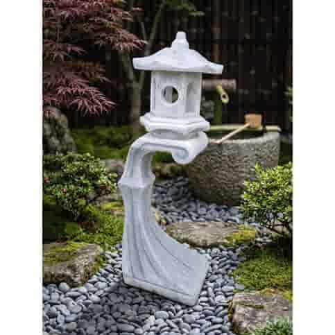 Decoratieve Japanse lantaarn van beton 136 cm hoog