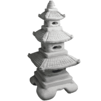 Japanse tuinlamp met drie verdiepingen 87 cm