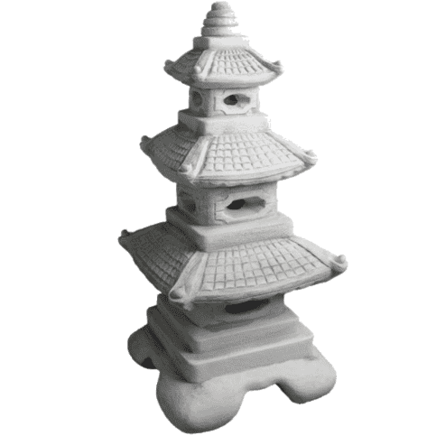Japanse tuinlamp met drie verdiepingen 87 cm