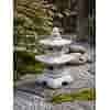 Japanse tuinlamp met drie verdiepingen glad 40 cm