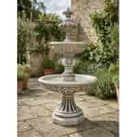 Sierlijke tuinornament fontein 276 cm hoog
