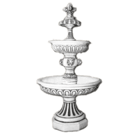 Sierlijke tuinornament fontein 276 cm hoog