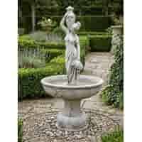Luxe betonnen fontein Vrouw met waterkruiken 175 cm