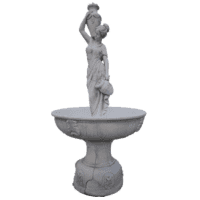 Luxe betonnen fontein Vrouw met waterkruiken 175 cm