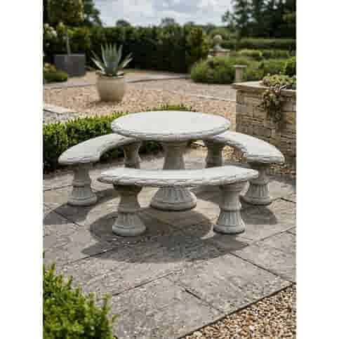 Betonnen Deluxe bankje met tafel set 82 cm