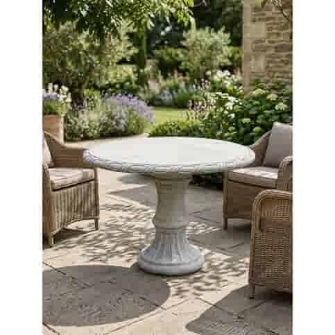 Deluxe betonnen tuintafel rond - diameter 115 cm