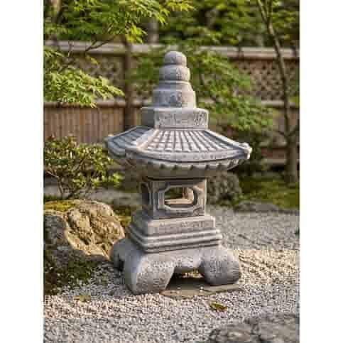 Traditionele Japanse Tuinornament van beton 45 cm
