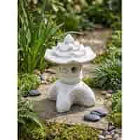 Betonnen Lotus bloem tuinlamp 40 cm