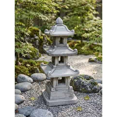 Drie-laags pagode tuinbeeld 87 cm