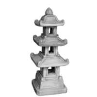 Drie-laags pagode tuinbeeld 87 cm