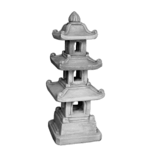 Drie-laags pagode tuinbeeld 87 cm