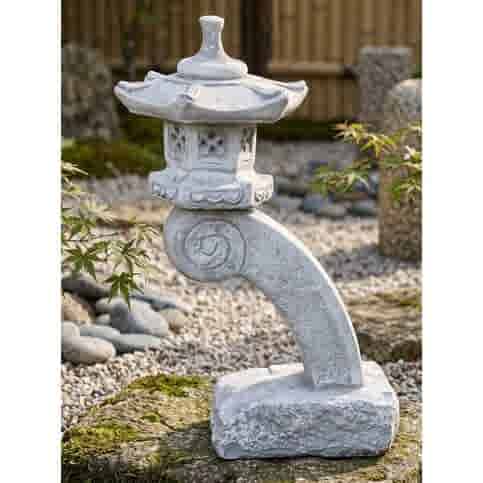 Klassieke Japanse lantaarn op sokkel 60 cm