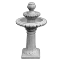 Majestueuze dubbel laags tuinfontein van beton - 95 cm