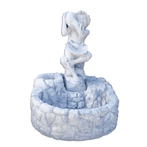 Tuinornament fontein met cherubijn - 100 cm hoog
