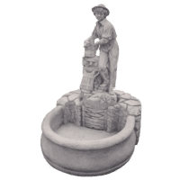 Man met kannen fontein - Tuinornament 130cm hoog