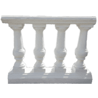 Witte betonnen balustrade reling 77 cm hoog