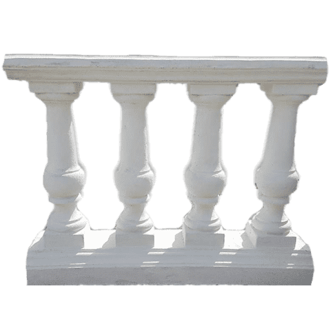 Witte betonnen balustrade reling 77 cm hoog