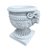 Gedetailleerde sierlijke bloempot van beton - 75 cm hoog