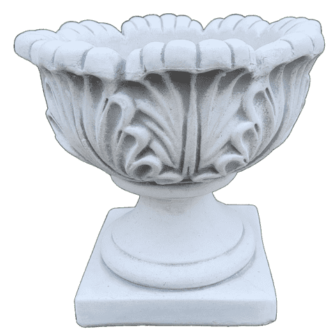 Decoratieve betonnen bloempot met bloemmotief 32x32 cm