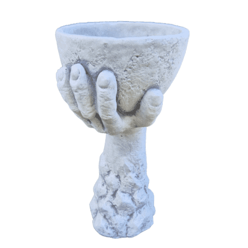 Betonnen bloempot in handvorm 37cm