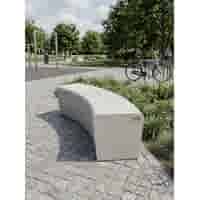 Betonnen parkband binnenbocht