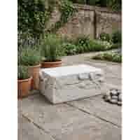 Decoratief betonblok met bloemmotief 48x67 cm