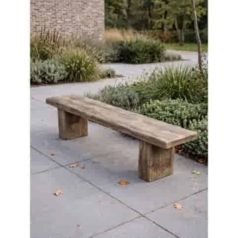 Stonewood bank 200 cm - Beton met houtlook