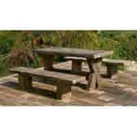 Stonewood bank 200 cm - Beton met houtlook
