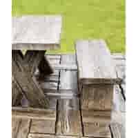 Stonewood bank 200 cm - Beton met houtlook