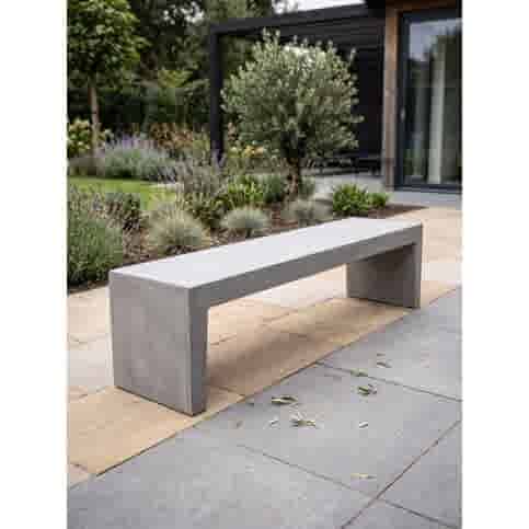 Tuinbank beton 180 cm licht antraciet