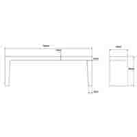 Tuinbank beton 180 cm licht antraciet Tuinbank beton 180 cm licht antraciet