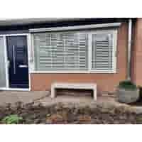 Tuinbank beton 150 cm wit/grijs Tuinbank beton 150 cm wit/grijs