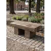 Stonewood blokbank 125 cm - Betonnen tuinbank met houtlook