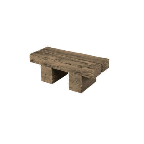 Stonewood blokbank 125 cm - Betonnen tuinbank met houtlook