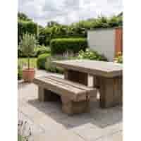 Stonewood blokbank 150 cm met houtlook