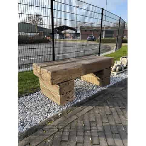Stonewood blokbank 150 cm met houtlook