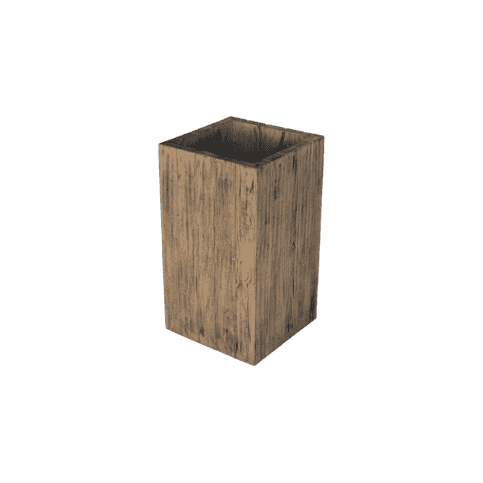 Bloembak Stonewood 45x45 cm en 80 cm hoog