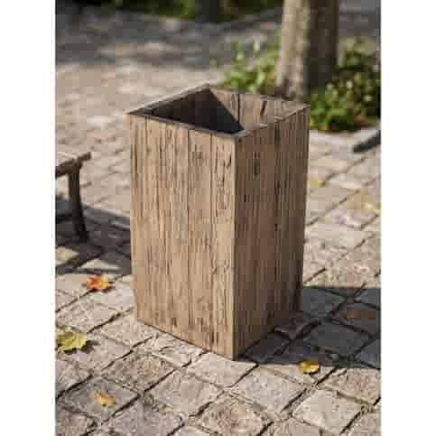 Bloembak Stonewood 45x45 cm en 80 cm hoog