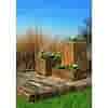 Bloembak Stonewood 45x45 cm en 80 cm hoog met galgavaniseerde inzet