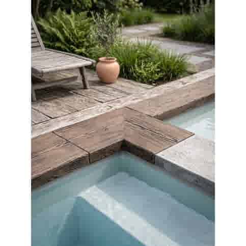 Zwembadrand Stonewood buitenhoek