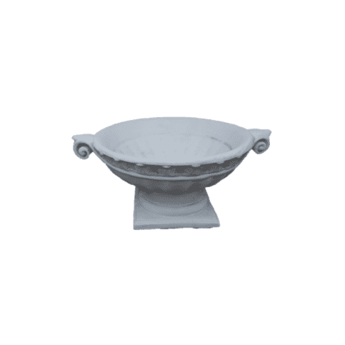 Kleine betonnen vogelbad met handvatten 23 cm
