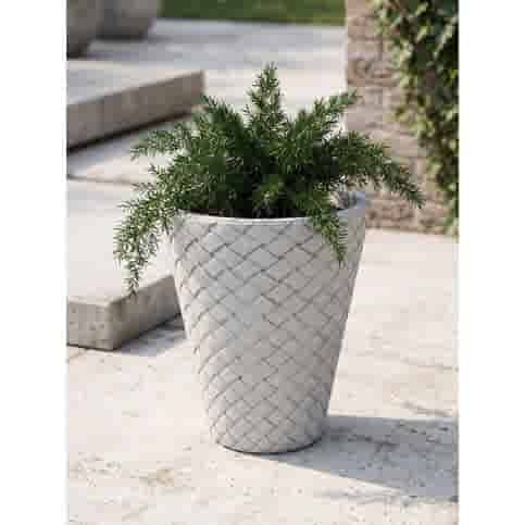 Gevlochten bloempot middel 46 cm
