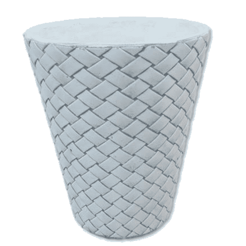 Betonnen bloempot met gevlochten structuur klein 34x29 cm