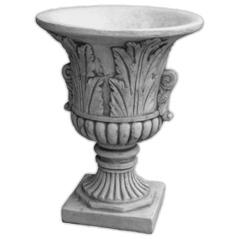 Sierlijke betonnen bloempot 46 cm hoog